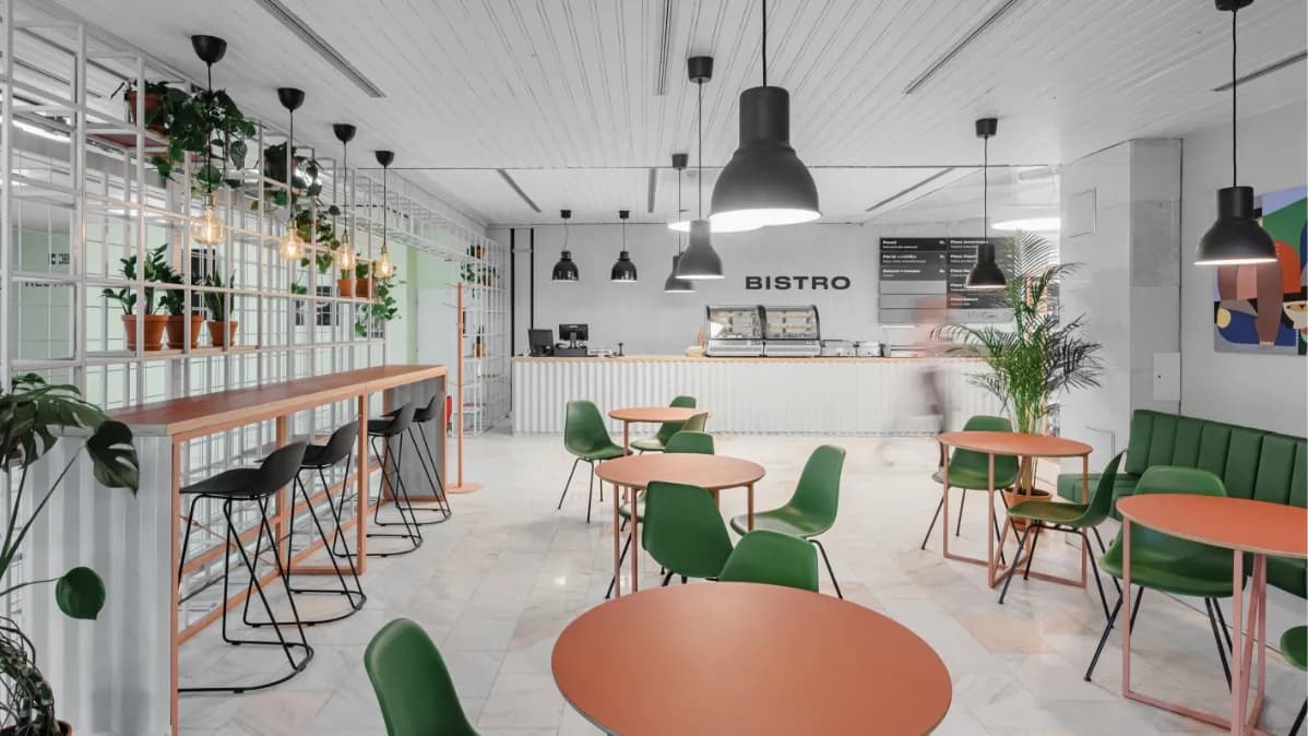 Reviving
of old cafeteria
at a hospital